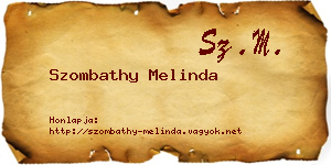 Szombathy Melinda névjegykártya